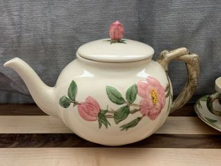 Franciscan Desert Rose Teapot With 2 Cups And Saucers