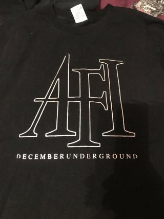 Afi Rare Silver Foil December Underground Long Sleeve Shirt.  Afi T - Shirt