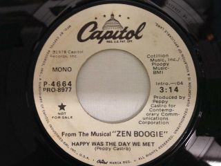 Zen Boogie 45: Happy Was The Day We Met,  1978 Capitol Promo Mono/stereo