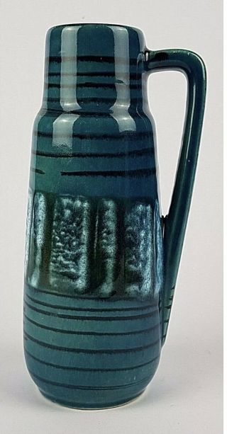 Vtg Mcm Modernist Fat Lava Pitcher Vase Ceramic Art Pottery West Germany