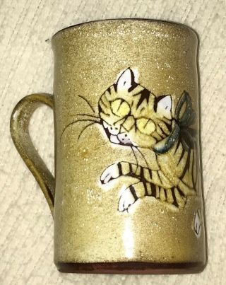 Chelsea Pottery England Big Coffee Mug Cup Joyce Morgan Cat Studio Art