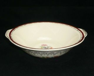 Vintage Stetson China 10 1/4 " Handled Round Vegetable Bowl Warranted 22kt Gold