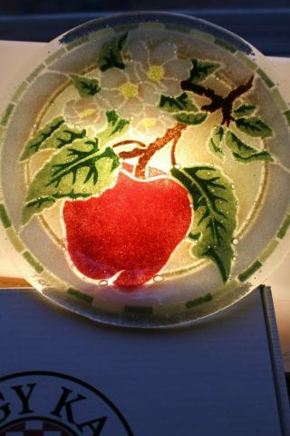 Peggy Karr Plate - Apple/apple Blossom; 8 " Plate; Signed