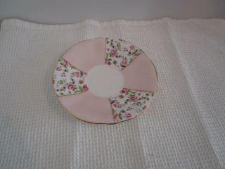 Elegant Queen Anne Cup & Saucer - Pink Roses w/Pink Panels 3