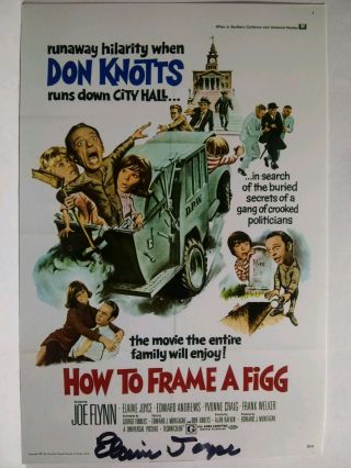 Elaine Joyce Hand Signed Autograph 4x6 Photo - Don Knotts - How To Frame A Figg