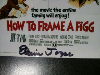 ELAINE JOYCE Hand Signed Autograph 4X6 PHOTO - DON KNOTTS - HOW TO FRAME A FIGG 2
