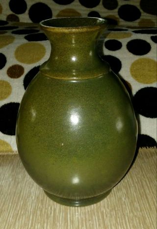 Ben Owen Master Potter Frog Skin Green Glaze Vase Nc