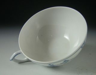 ROYAL COPENHAGEN,  DENMARK BLUE FLUTED FLAT CUP PAIRED WITH PRINCESS SAUCER 4
