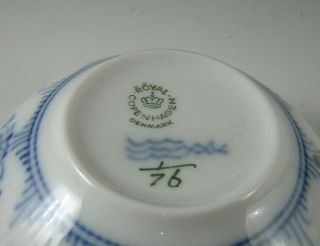 ROYAL COPENHAGEN,  DENMARK BLUE FLUTED FLAT CUP PAIRED WITH PRINCESS SAUCER 6