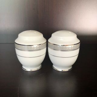 Mikasa Platinum Crown Salt And Pepper Shakers Fine China Very