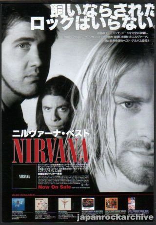2003 Best Of Nirvana Photo Japan Album Promo Press Ad / Print Advert N01r