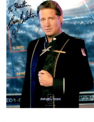 Bruce Boxleitner Signed Autograph To Heather 8x10 Glossy Eccc 2011 Babylon 5