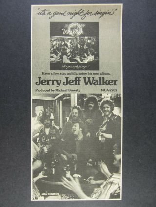 1976 Jerry Jeff Walker Good Night For Singin 