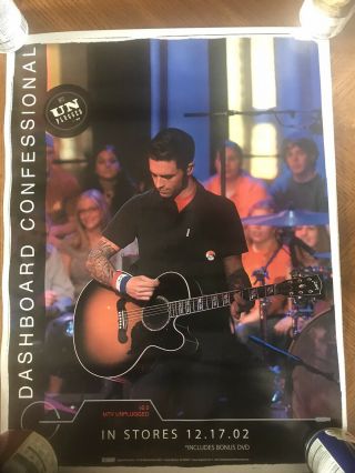 Dashboard Confessional Unplugged Poster 24x18 Carraba Further Seems Forever Emo