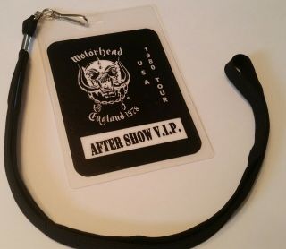 Motorhead 1980 Backstage Pass 2 - Sided Commemorative W/ Signatures Lemmy Usa