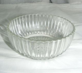 Vintage Anchor Hocking Clear Glass Queen Mary Small Berry Bowl