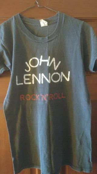 Vintage John Lennon Rock N Roll Size Small Ladies Screen Stars T - Shirt