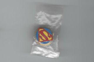 Superman Man Of Steel 1 Comic Promo Enamel Pin Button Pinback 80s 1 Inch