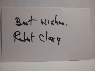 Robert Clary As Corp Lebeau Authentic Hand Signed Index Card - Hogan 