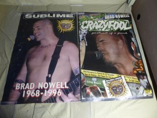 2 Sublime Posters: Brad Nowell 1968 - 1996 (scorpio 1998),  Crazy Fool (funky 2001)