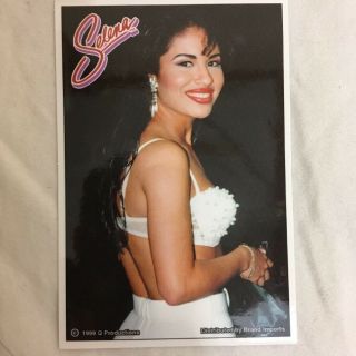 Selena Quintanilla Official 1999 Q - Productions Sticker Tejano Artist White Top