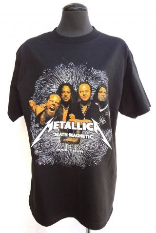 Vintage 2008 Mens Small Metallica Death Magnetic Concert Hippie Tour T - Shirt