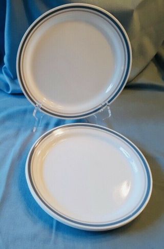 Set Of 4 Corelle Indigo Blue And Gray 10 1/4 " Dinner Plates