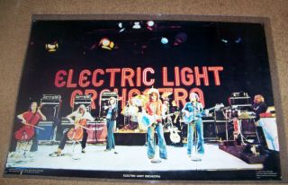 1977 Electric Light Orchestra Concert Poster Vintage Rock And Roll Elo