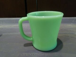 Vintage Jadite Fire King Coffee Tea Cup Mug “D” Handle Style 5