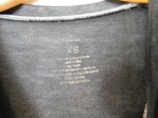 NIRVANA Official Logo Raglan Long Sleeve SHIRT TEE Black Slub T - Shirt WOMEN ' S XS 5