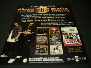 Three 6 Mafia No One Deserves It More 2006 Promo Poster Ad