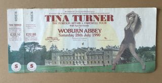 Tina Turner - The Foreign Affair/farewell Tour,  28th July 1990 Ticket