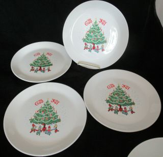 Vintage Berggren Swedish God Jul Merry Christmas Bowls & Plates Johnson Brothers 3