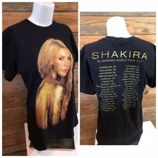 Shakira 2018 El Dorado Tour T - Shirt Official Shakira Adult Small