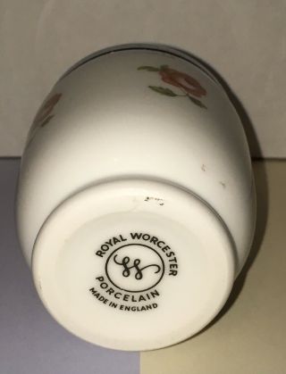 Vintage Royal Worcester BOURNEMOUTH Flowers Porcelain Egg Coddler England Boxed 7