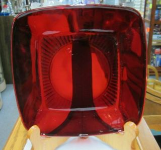 Vintage 5 Anchor Hocking Royal Ruby Red Glass Charm Square Plate 8 1/4 "