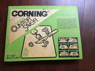 Vintage Corning Ware Spice O Of Life Cutting Board Counter Saver 10x14 La Sauge