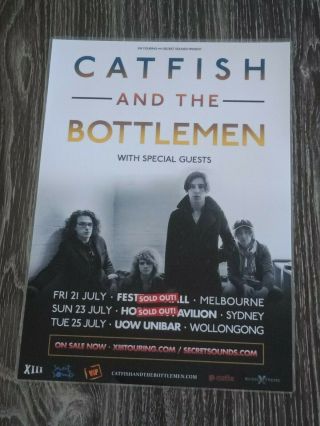 Catfish And The Bottlemen - 2017 Australia Tour - Laminated Promo Tour Poster