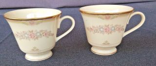 Vintage Lenox Chesapeake Fine China Teacup Cups Set Of 2 - Retired
