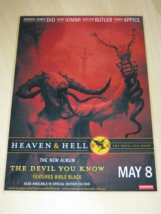 Black Sabbath - Heaven & Hell - The Devil You Know - Laminated Promo Poster