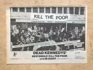 Dead Kennedys Kill The Poor (a) Memorabilia Punk Music Press Advert From