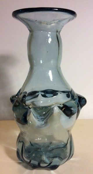Large Wheaton Glass Hand Blown Art Glass Vase bottle Signed WHEATON ARTS 2009 2