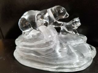 Bear Mama & Baby Cub Crystal Clear Cristal D 