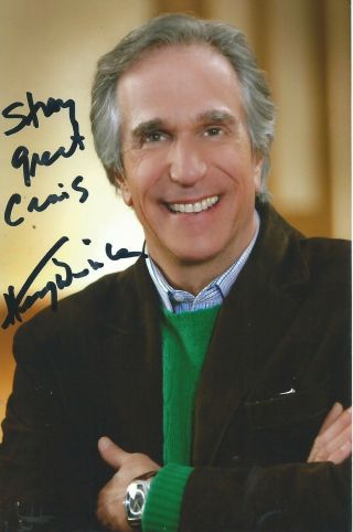 Henry Winkler Fonzie Happy Days 4 " X 6 " Hand Signed Autographed Photo