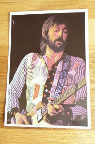 Eric Clapton Panini Pop Stars Mini - Poster Sticker 20 1975 Scarce