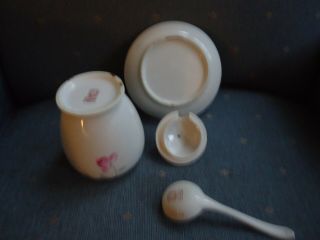 Vintage Noritake Azalea Jelly Jar with Lid,  Spoon,  and Plate 3