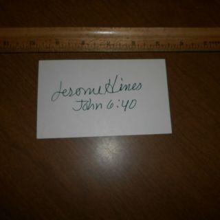 Jerome Hines Was An American Operatic Bass Hand Signed 5 X 3 Index Card