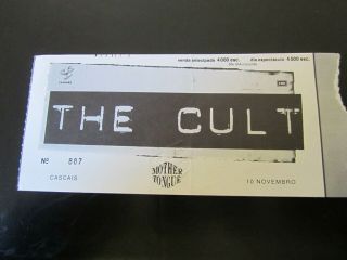 The Cult Ticket Portugal Tour Concert 1994 Beauty Is On The Streets