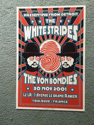 White Stripes Concert Poster 2001 Von Bondies France