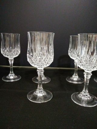 Set of six vintage Cristal D ' Arques from France 6cl cordials 2